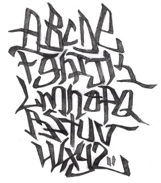 20 Tipos de letras para dibujar (graffitis y goticas) - Taringa!