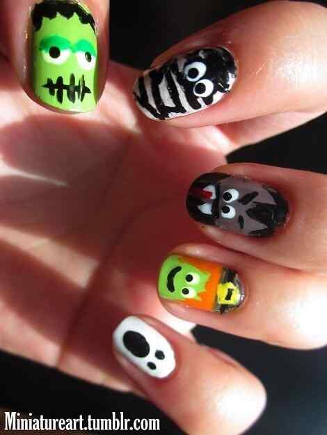 35 Ideas para pintar tus uñas de Halloween | Decoración de Uñas ...