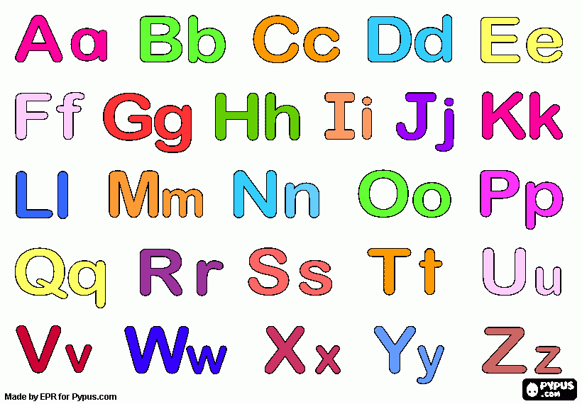 El abecedario en mayuscula y minuscula para colorear - Imagui