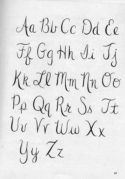 Letras del abecedario cursiva - Imagui