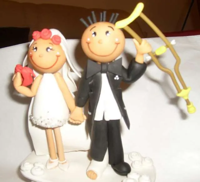 Adornos para tortas de matrimonio hechas en porcelanicron ...
