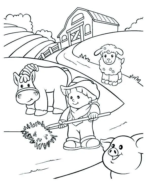 Agricultor dibujo para colorear - Imagui