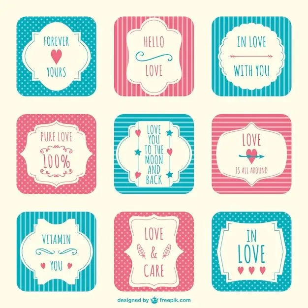 Valentines Sticker | Fotos y Vectores gratis