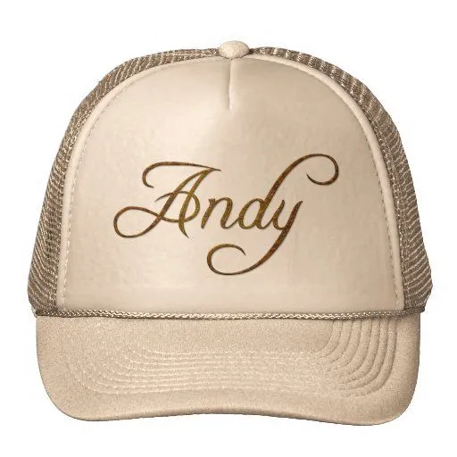 Andy Nombre-Calificó el gorra personalizado de la | Zazzle