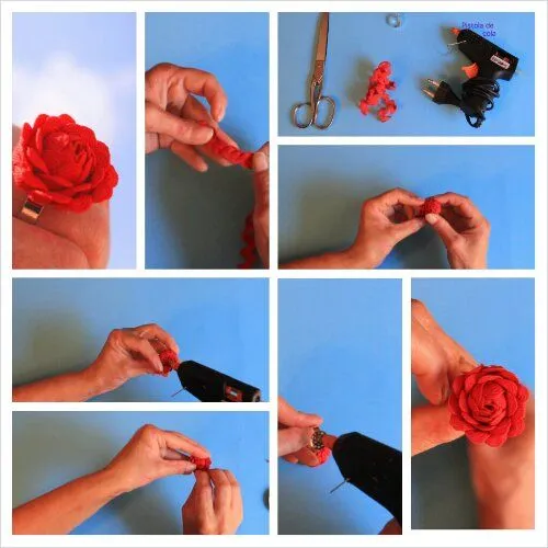 Cómo hacer un anillo con forma de flor con picolina. Videotutorial ...