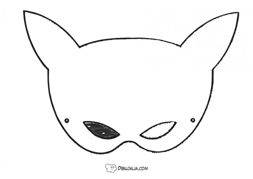 Antifaz de animal felino - Dibujo #1076 - Dibujalia - Dibujos para Colorear  y Recursos Educativos