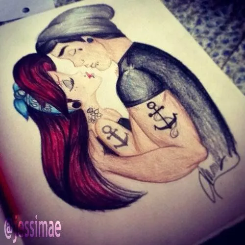 Ariel and Eric <3 definitely getting this as a tattoo when I can ...