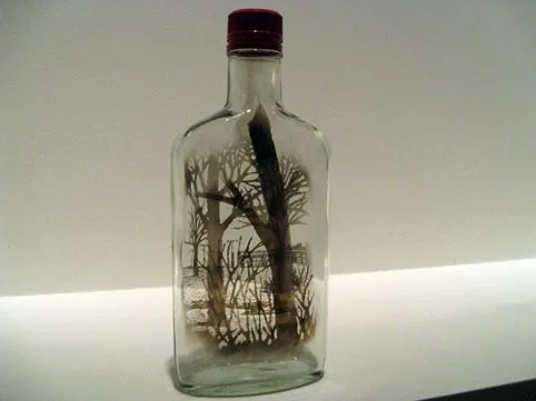ARTE RECICLADO-Botellas de vidrio recicladas pintadas con humo ...