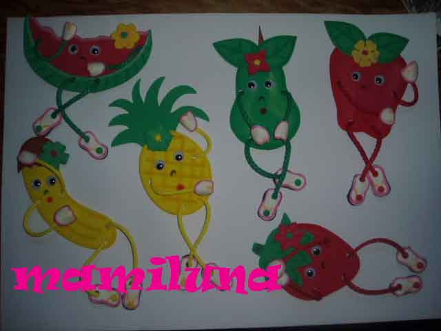 Los dibujos en fomi de frutas - Imagui