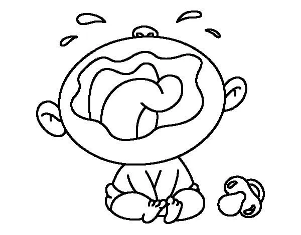 Baby crying coloring page - Coloringcrew.com