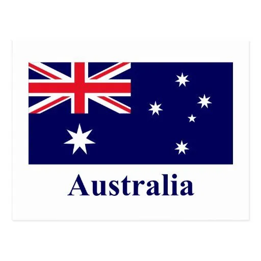 Bandera de Australia con nombre Postal | Zazzle