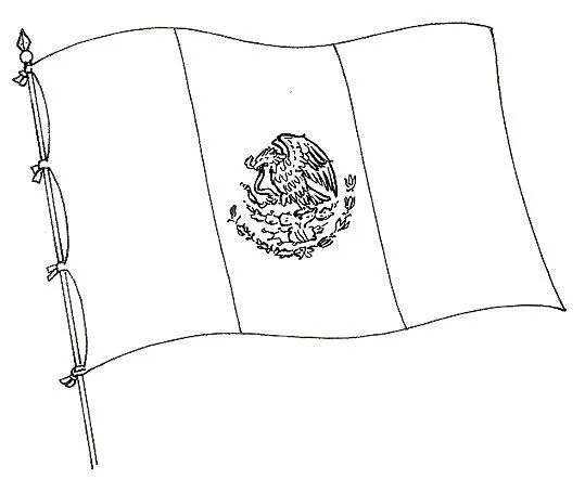 Bandera de México para colorear