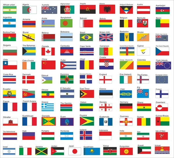 Banderas de todos los países en el mundo, parte 1 — Vector stock ...