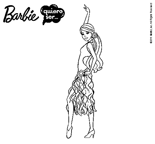 Barbie dibujos para colorear | VLC peque