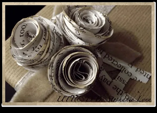 Flores hechas con papel periodico - Imagui