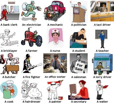 Imagenes y nombres de profesiones en inglés - Imagui