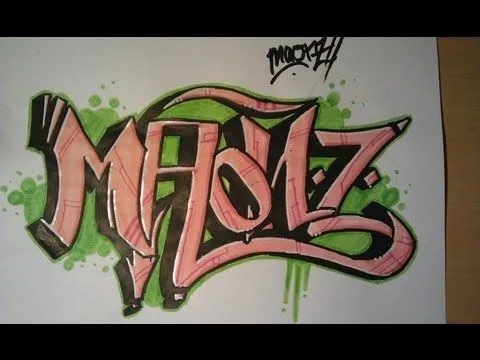 Boceto de Graffiti en Papel - Maonz - YouTube