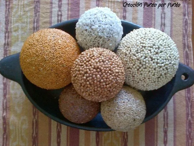 Bolas decoradas con semillas | Otras manualidades (Other crafts ...