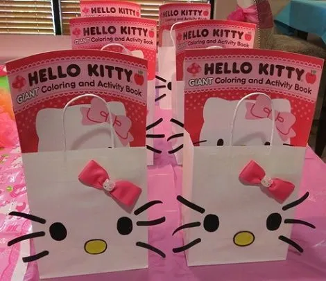 6 Bolsas de cumpleaños de Hello Kitty