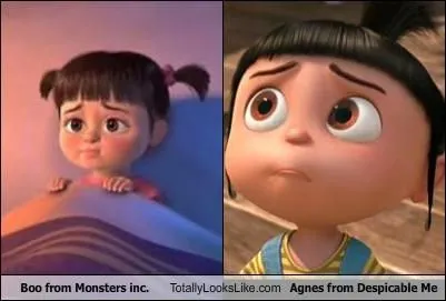 Boo from Monsters inc. Totally Looks Like Agnes from Despicable Me ...
