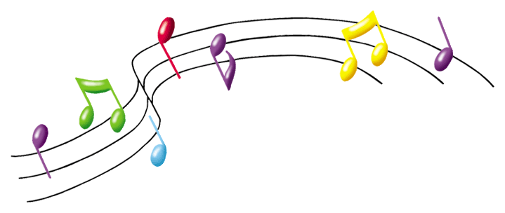 pentagramas y notas musicales de color dibujos de notas musicales para ...