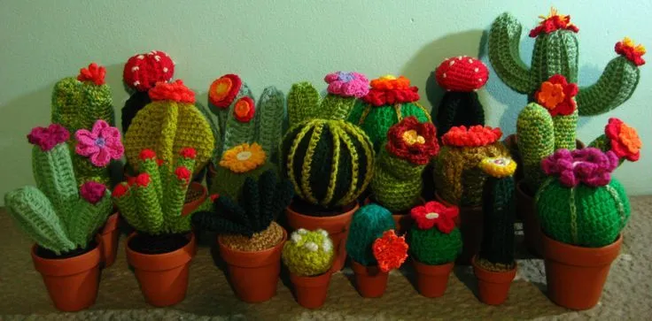 Cactus on Pinterest | Tejidos, Tejido and Crochet Cactus