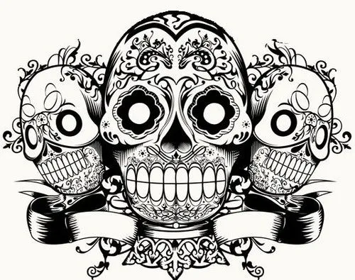 calaveras. | Zentangles tribal | Pinterest | Sugar Skull Design ...