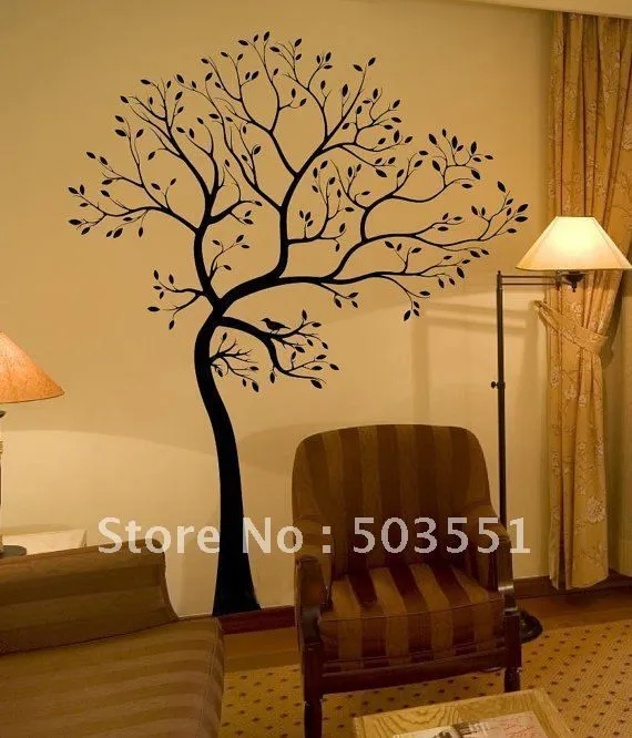 calca de pared de árbol para la sala | dibujos | Pinterest | Casa ...