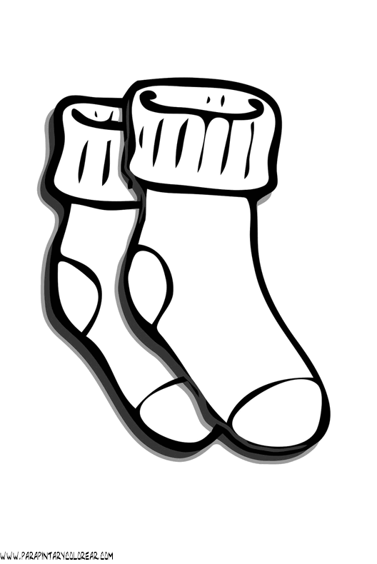 Dibujo de calcetin - Imagui