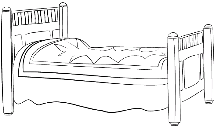 Dibujos de camas para colorear - Imagui