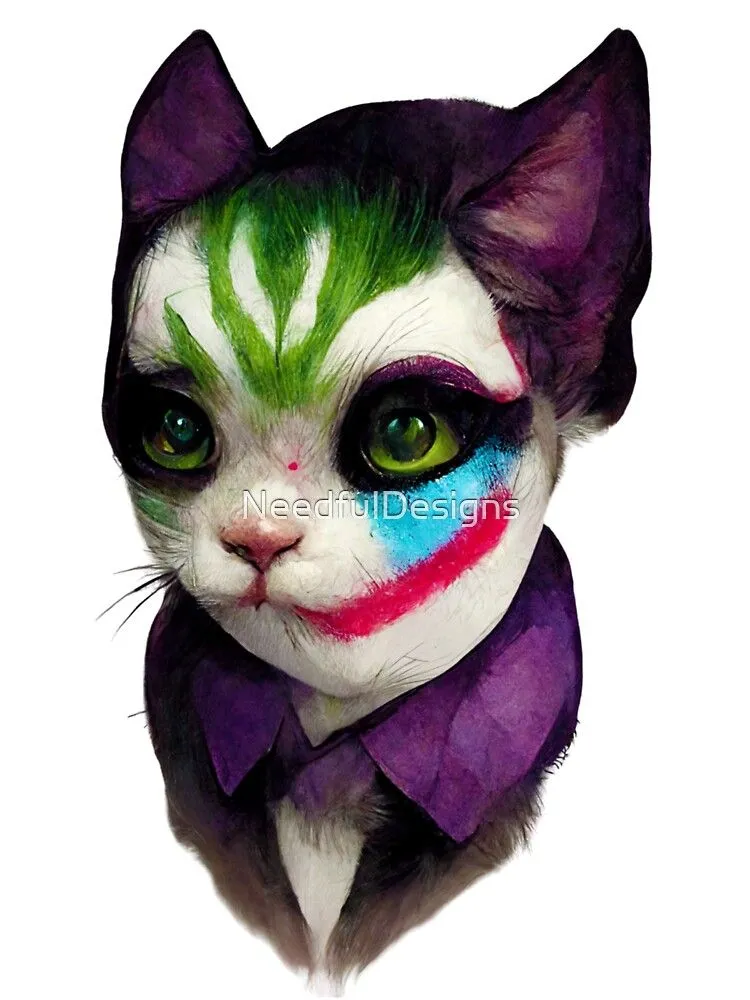 Camiseta para niños for Sale con la obra «El retrato antiguo de un gato  triste con maquillaje de bromista» de NeedfulDesigns | Redbubble