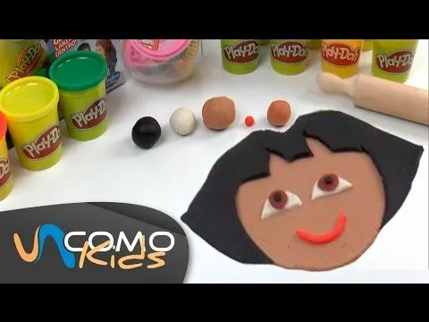 Hacer la cara de Dora la Exploradora con Play Doh - YouTube