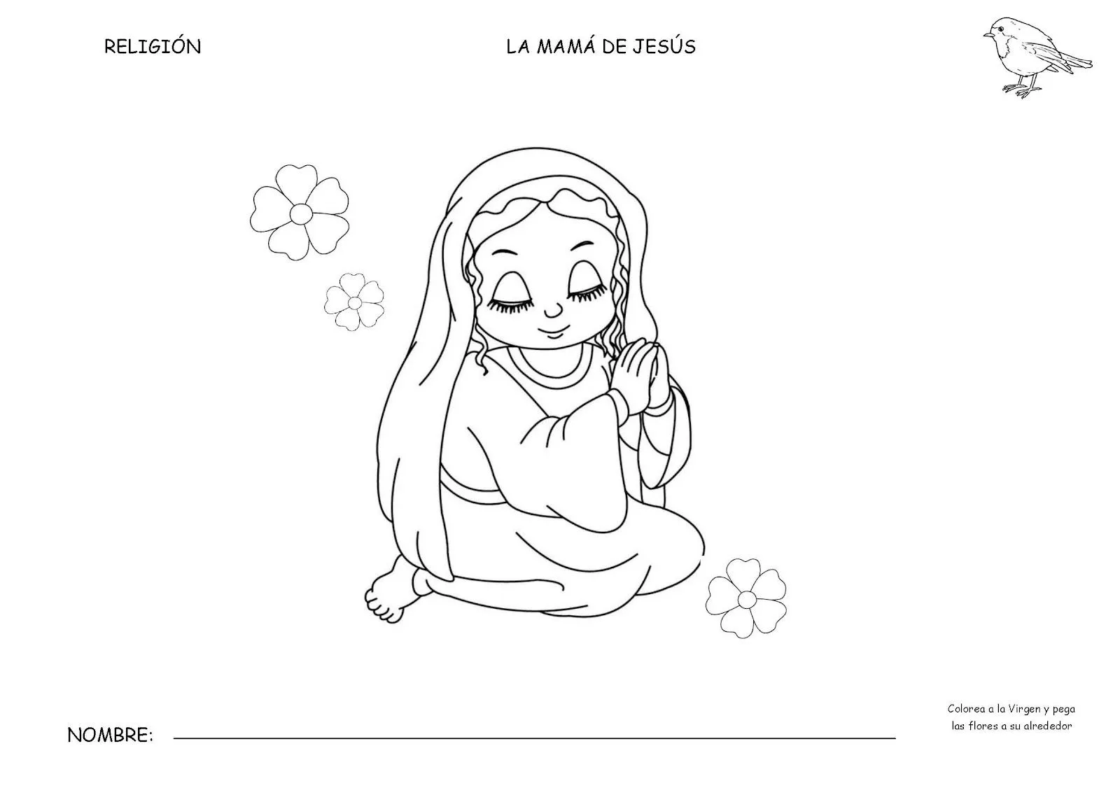 La Cara De La Virgen Maria Para Colorear Imagui