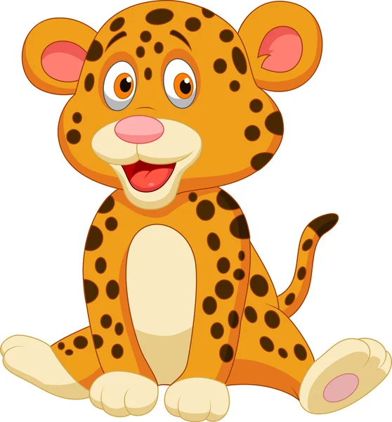Caricatura lindo bebé leopardo — Vector stock © tigatelu #27382483
