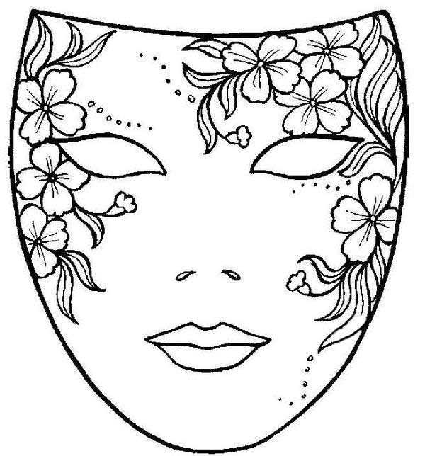 Dibujos de mascaras de carnaval para imprimir y colorear - Imagui