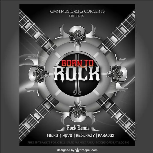 Cartel de concierto de rock | Descargar Vectores gratis