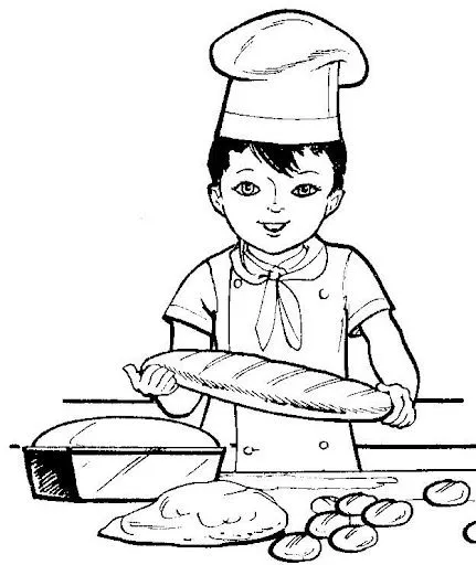 Dibujos para colorear de panaderos - Imagui