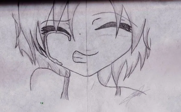 Como dibujar un anime llorando - Imagui