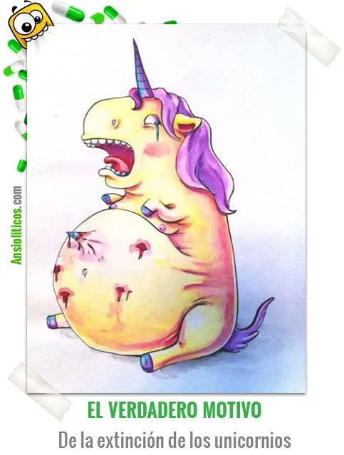 Chiste de la extinción de los unicornios ~ Ansioliticos.com