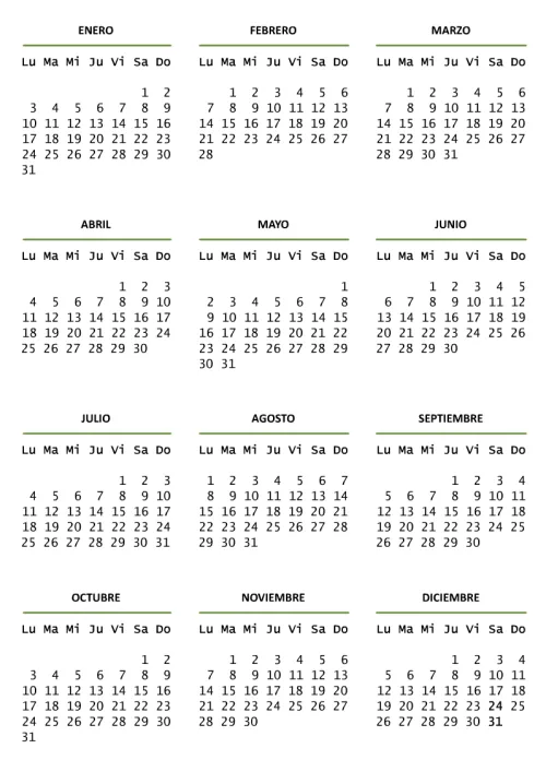 Cibermitaños: Calendarios 2011 para imprimir