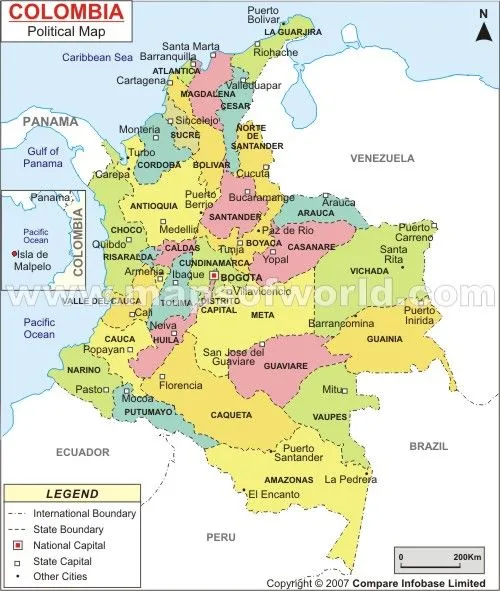 Ciudades de Colombia Mapa images