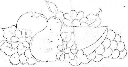 Riscos De Frutas Para Pintura Em Tecido Imagui