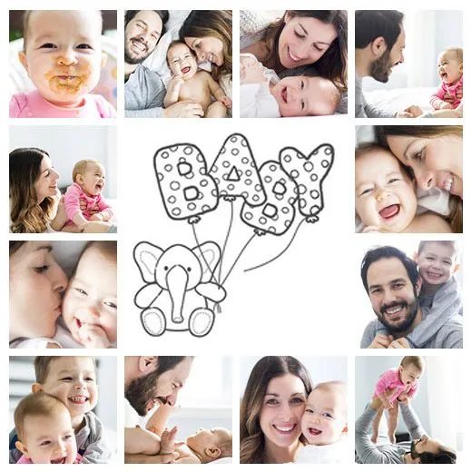 Collage fotos bebé | Más de 250 plantillas GRATIS