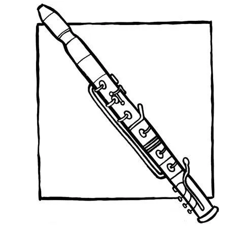 Dibujos de clarinete para colorear - Imagui