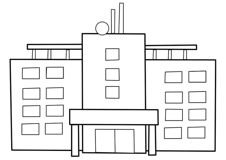 Coloring page hospital - img 22484.