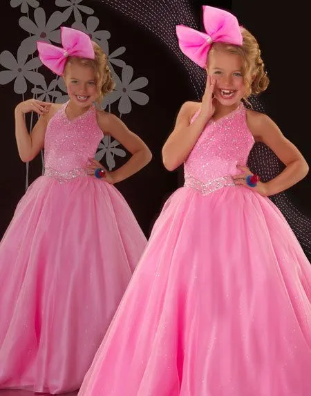Compra desfile de color rosa vestidos para niñas online al por ...