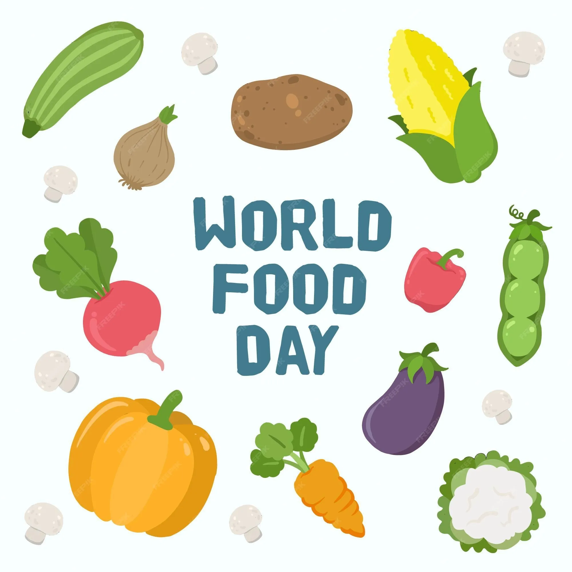 Concepto de día mundial de la alimentación dibujado a mano | Vector Gratis