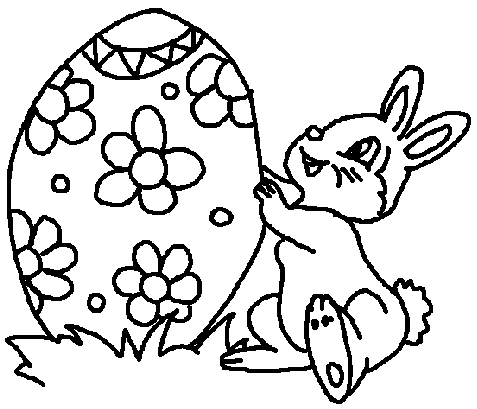 Conejos de pascua para colorear ~ Portal de Manualidades