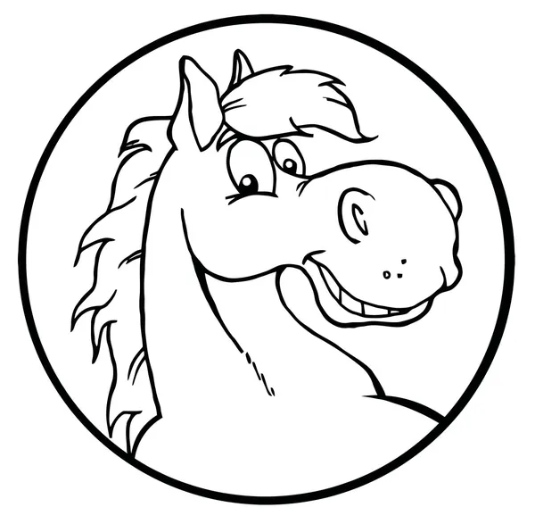 Contorneado caballo feliz de dibujos animados — Foto stock ...