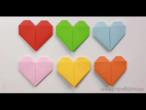 Cómo hacer un corazón de papel (Tarjeta de San Valentín Origami ...